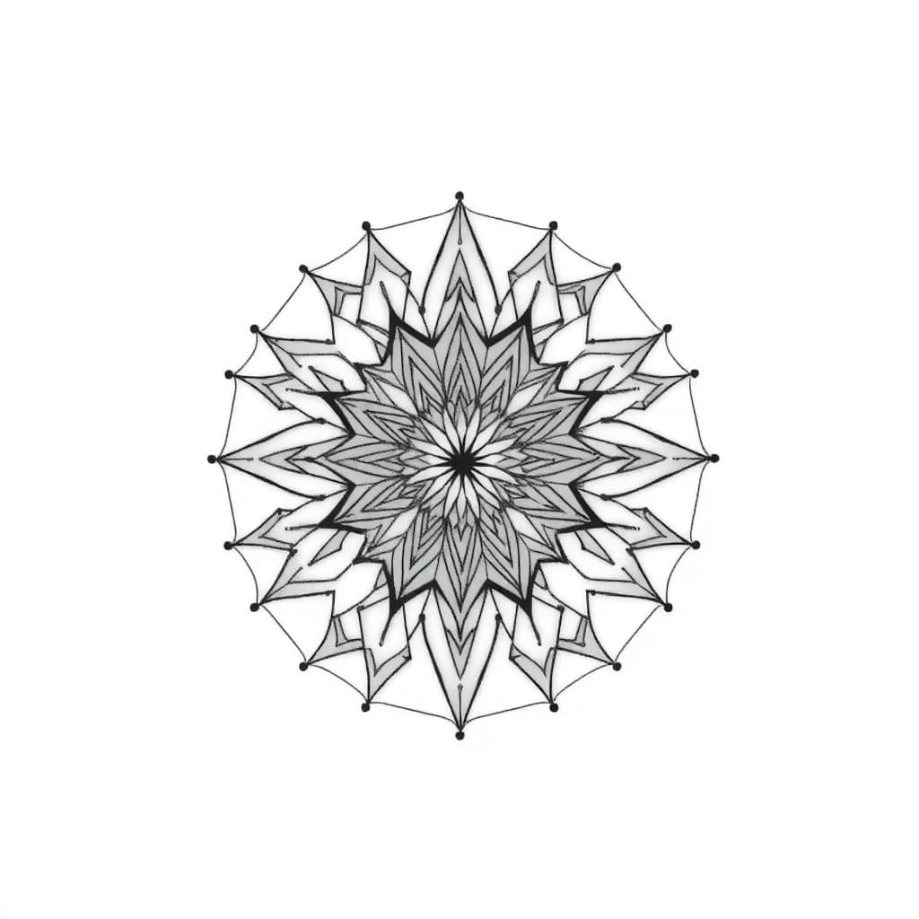 Geometric tattoo style created with AI tattoo generator
